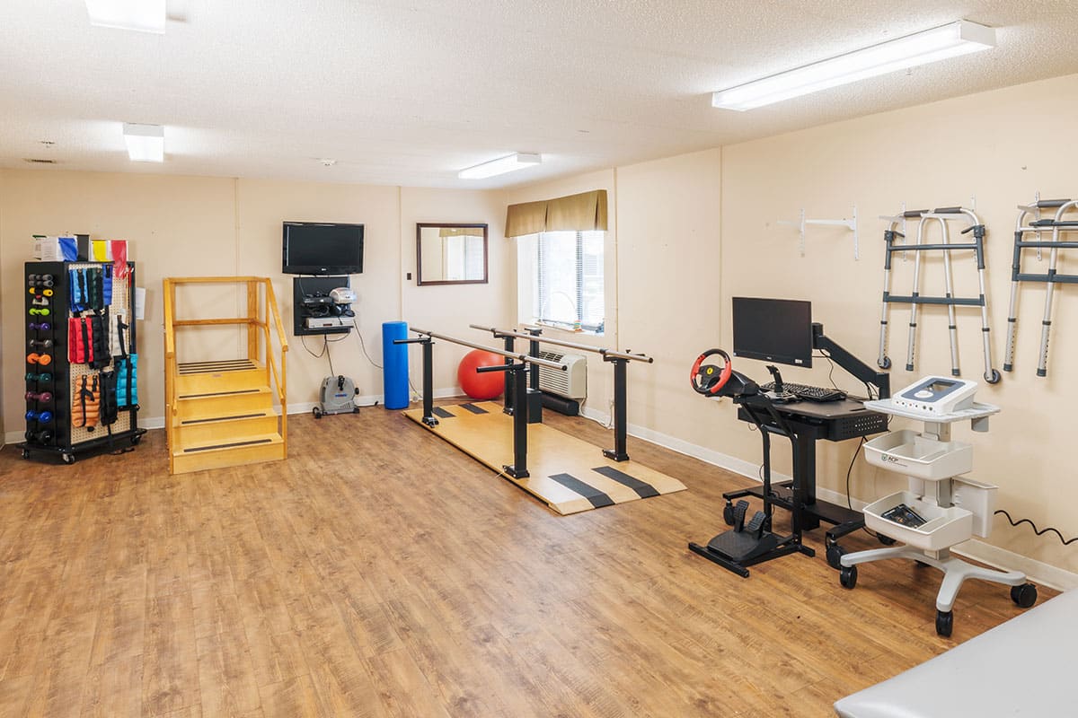 Rehab gym at the Piedmont Post Acute facility